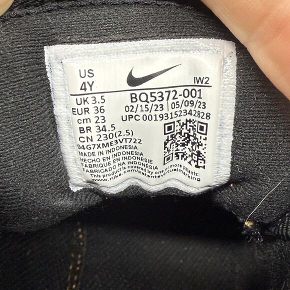 Nike Youth Boys Size 4Y Manoa Hiking Shoes Black Leather Ankle Boots BQ5372-001 - Picture 6 of 7